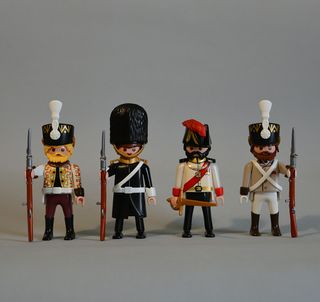 Playmobil 4 Soldados De Epoca