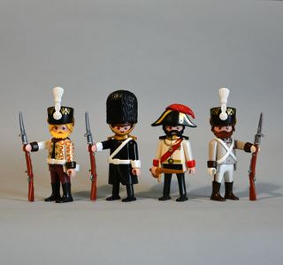 Playmobil 4 Soldados De Epoca