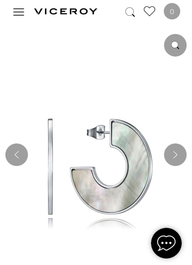 Pendientes Viceroy acero con madreperla blanca