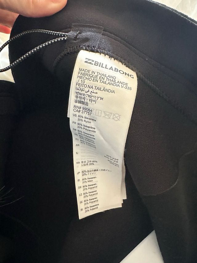 Neopreno Billabong 4/3mm