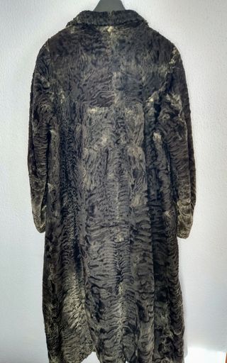 Abrigo Piel Astracán gris vintage