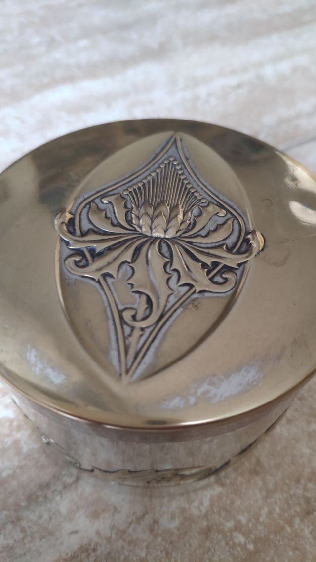 CAJA  JUEGO DE TOCADOR PLATEADO WMF Art Nouveau