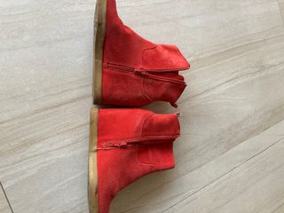 Botines rojos de Ilario Ferucci de piel