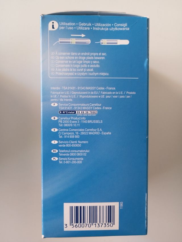 80 Tampones súper algodón con aplicador