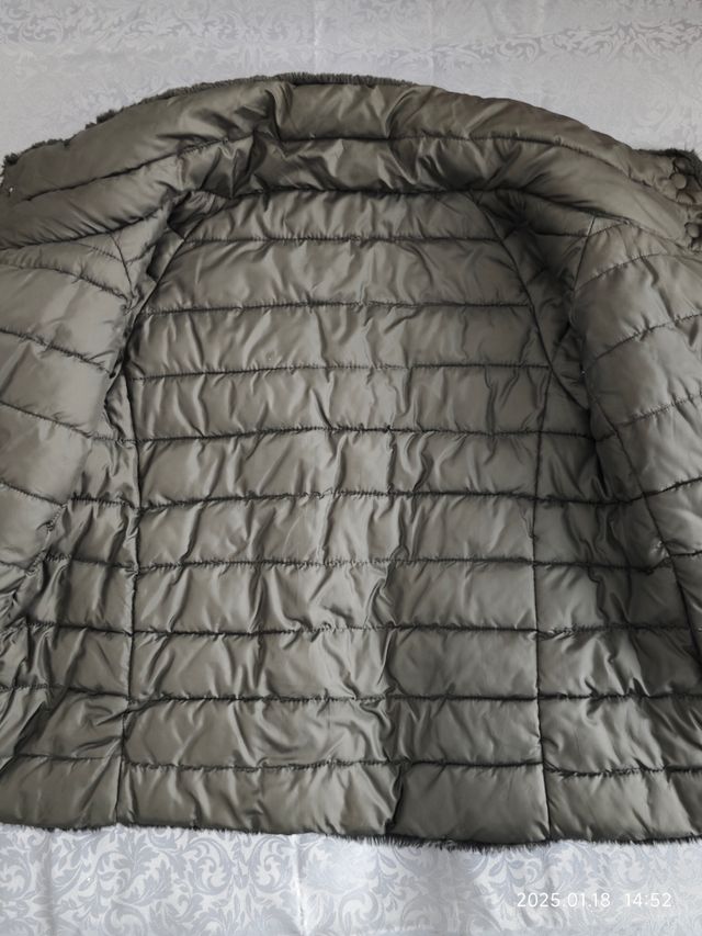 Eco Pelliccia/piumino corta doubleface maniche 3/4