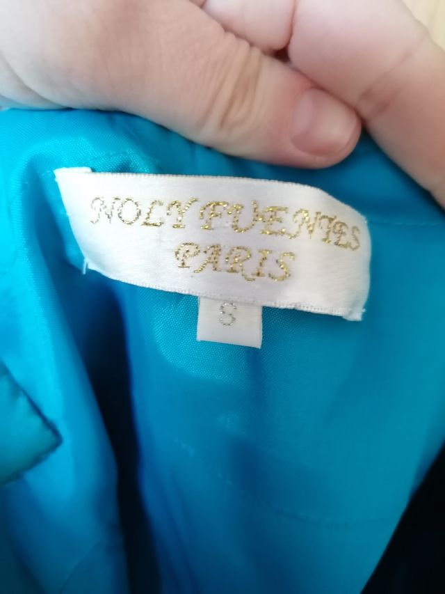 Vestido fiesta azul turquesa