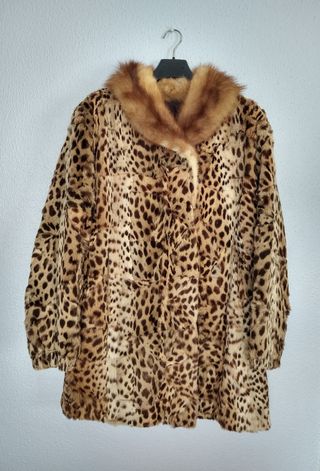 Chaquetón Piel gato oriente vintage 