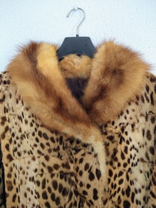 Chaquetón Piel gato oriente vintage 