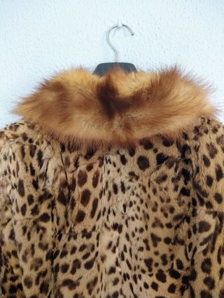 Chaquetón Piel gato oriente vintage 