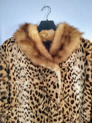 Chaquetón Piel gato oriente vintage 