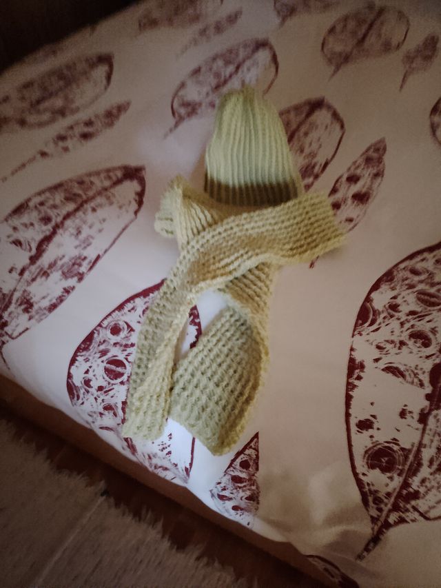 Conjunto bufanda y gorro ganchillo