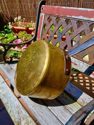 ANTIGUA CACEROLA GIGANTE DE BRONCE