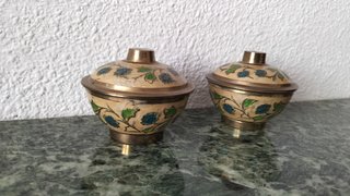 Dos cuencos de latón vintage