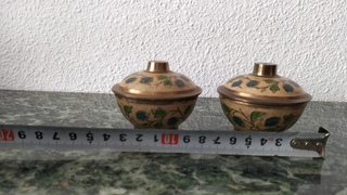 Dos cuencos de latón vintage