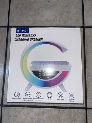 Led wireless charging speaker