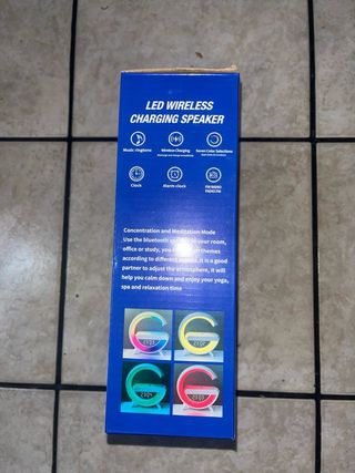Led wireless charging speaker