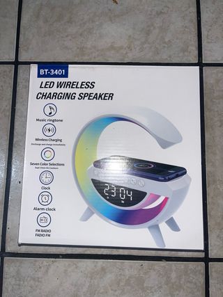 Led wireless charging speaker