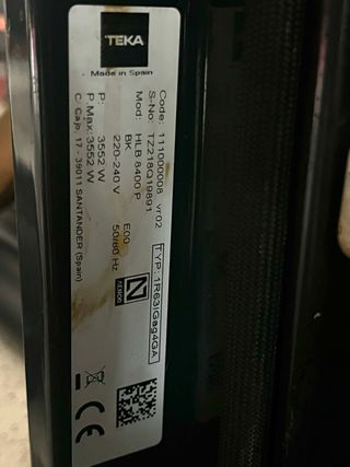 Horno Teka HLB8400p fallo