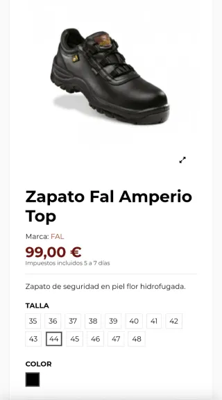 FAL zapato seguridad T44