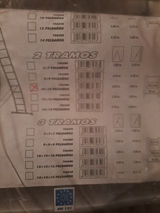 Escalera telescópica nueva sin estrenar