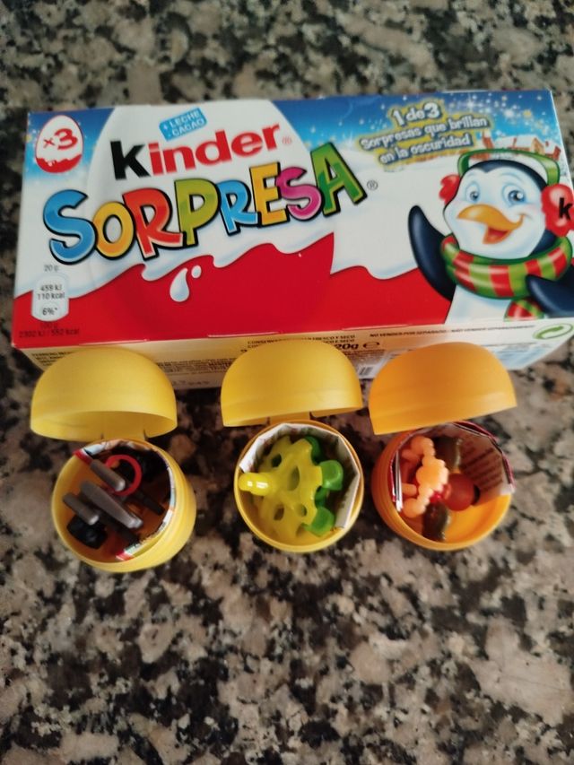 Lote 3 juguetes de huevo Kinder