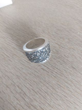 Anillo plateado mujer
