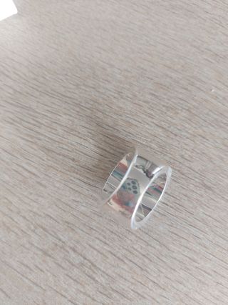 Anillo plateado mujer