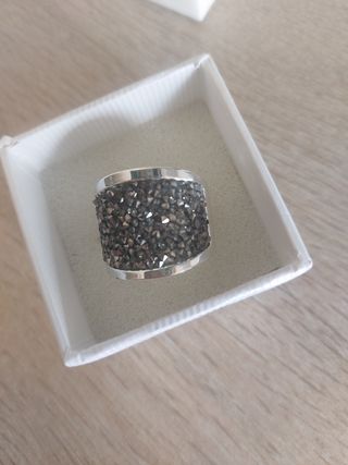 Anillo plateado mujer