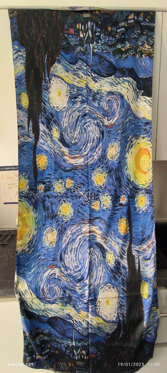 Foulard seta double face notte fiori