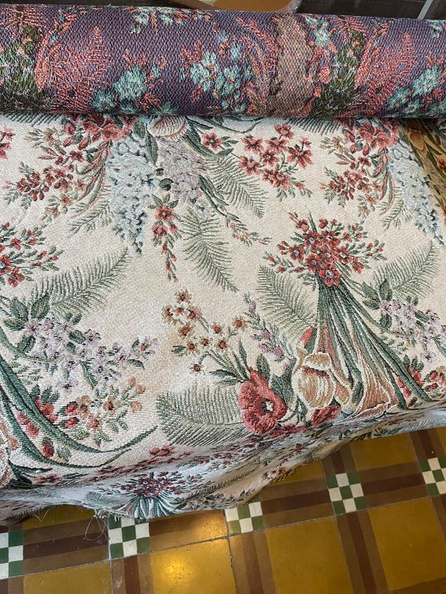 Tessuto fiorato in doppia filatura Vintage