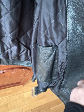 Chaqueta cruzada piel