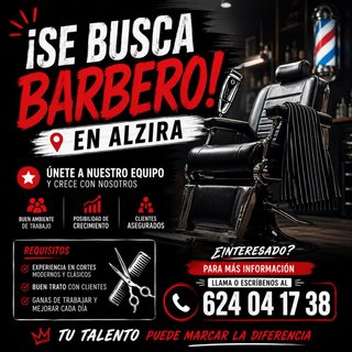 SE OFRECE TRABAJO EN BARBERIA