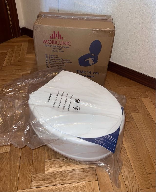 Mobiclinic Elevador WC para adulto con tapa 14 cm
