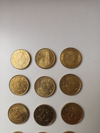 Lote de 15 monedas de 10 céntimos 