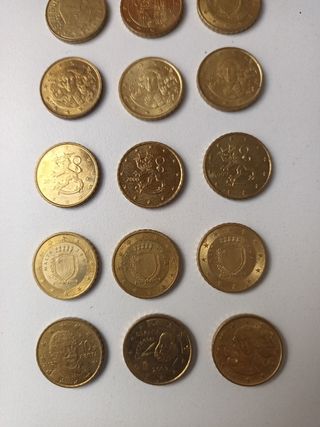 Lote de 15 monedas de 10 céntimos 