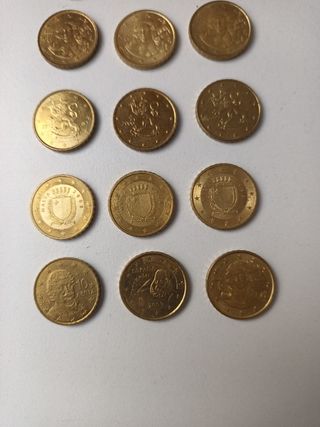 Lote de 15 monedas de 10 céntimos 