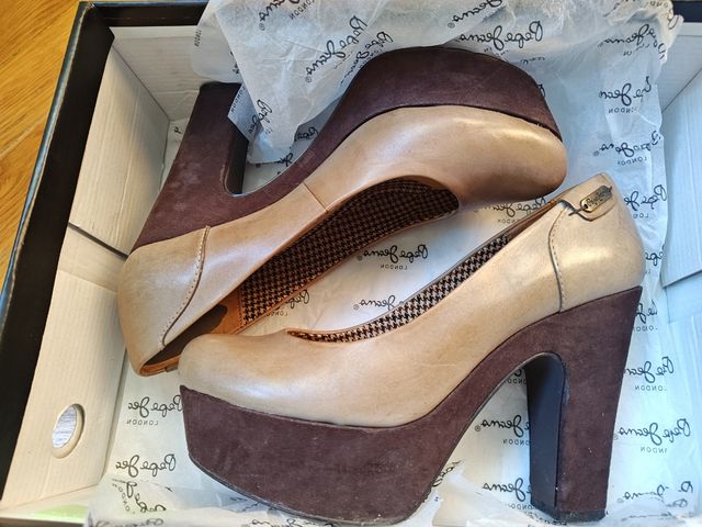 Zapatos Pepe Jeans piel ante plataforma