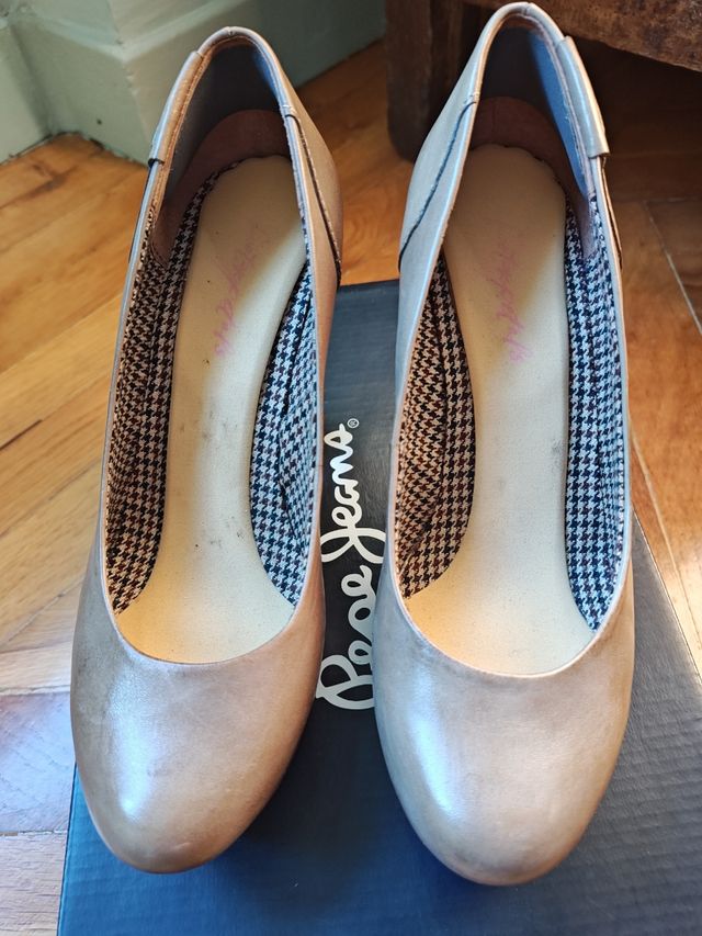 Zapatos Pepe Jeans piel ante plataforma