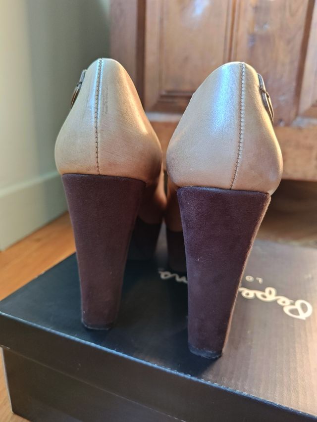 Zapatos Pepe Jeans piel ante plataforma