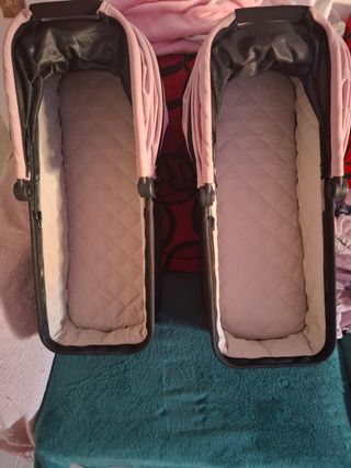 Carro gemelar niu vent twin rosa