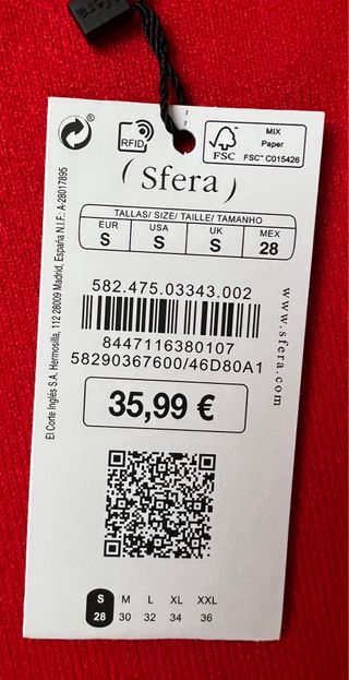 Chaqueta de punto roja