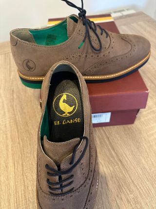 Zapatos Oxford hombre el Ganso marrones