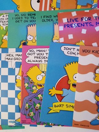 Lotto set 18 biglietti augurali SIMPSON