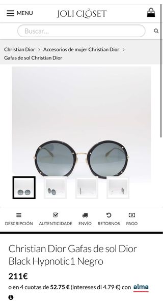 Gafas de Sol Christian Dior Black Hypnotic