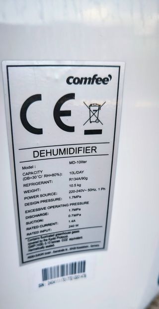 Deshumidificador 10 litros