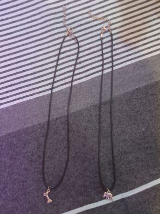 2 Colares Osso e Elefante - Ref.: B-22