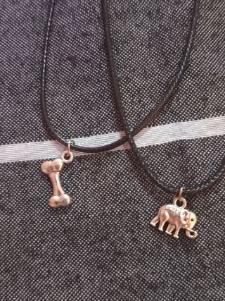 2 Colares Osso e Elefante - Ref.: B-22