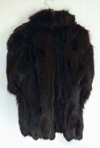 Chaquetón Piel patas zorro teñido vintage