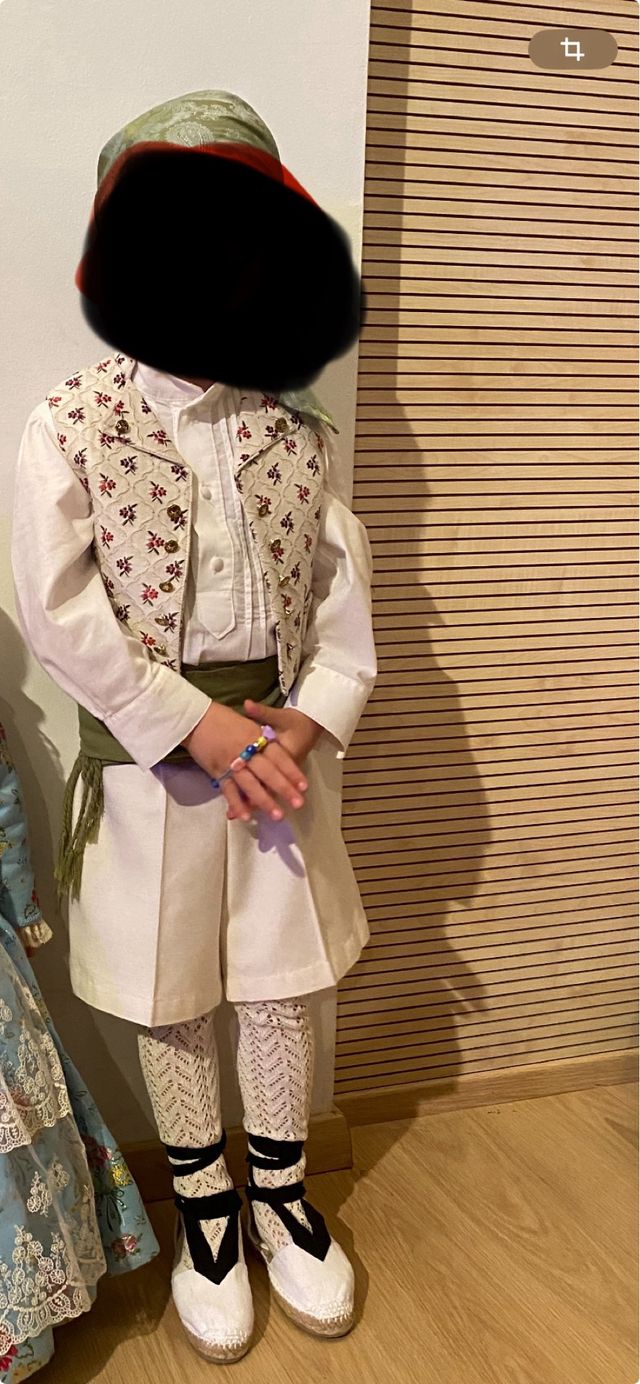 Traje fallero saragüell niño