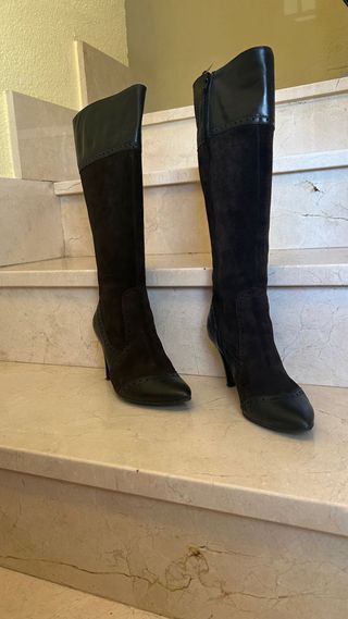 Botas altas de piel